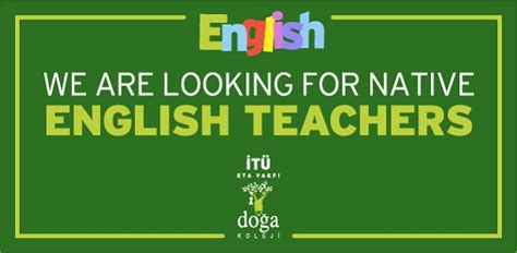 native english teacher iş ilanları